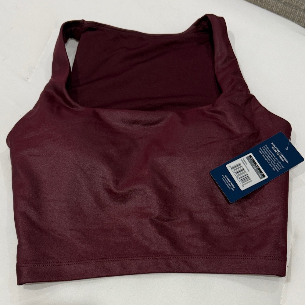 Marika Shiny Deep Wine Supportive Sports Bra